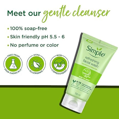 Simple Refreshing Facial Wash Gel - No Promo Code Needed!