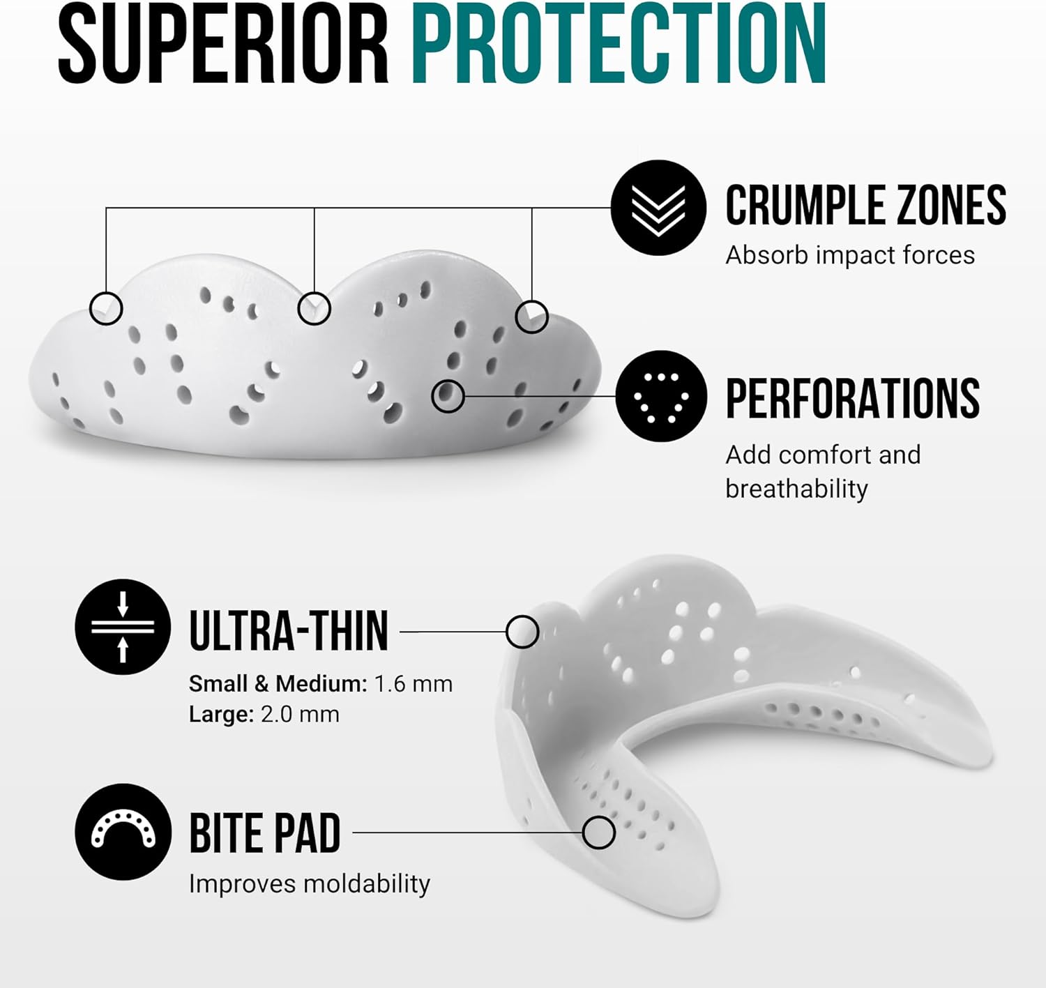 Sisu and Sova Aero Nextgen Sports Mouth Guard Custom Fit Snow White - No Promo Code Needed!