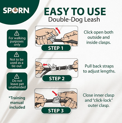 Sporn Pet Products Double Dog Leash Adjustable 708443100799 No Promo Code Needed!