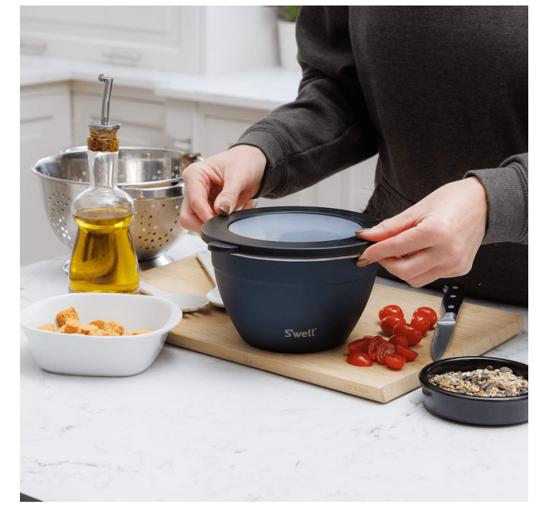 Swell Salad Bowl Set Azurite 1900ml 1 piece Black 5057982095734 No Promo Code Needed!