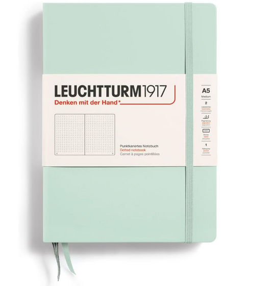 Leuchtturm1917 Hardcover Notebook Dotted Medium Mint Green Size A5 251pg - Null