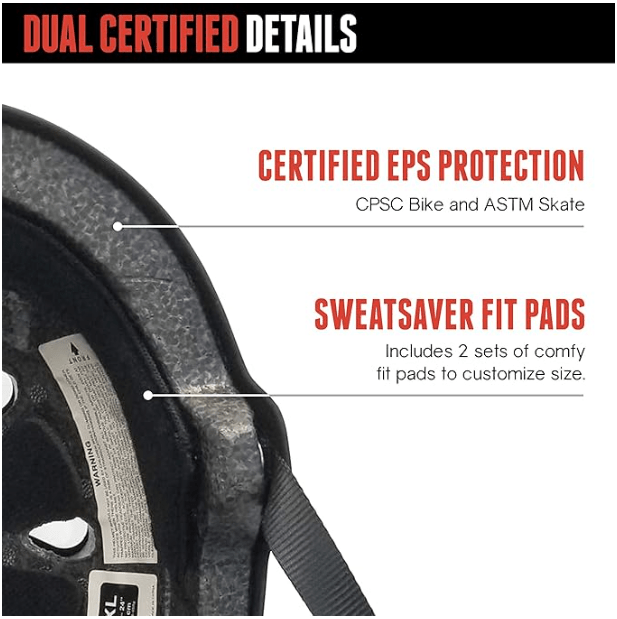 Triple Eight Dual Certified Helmet Large / Extra Large White Matte 604352030182 No Promo Code Needed!