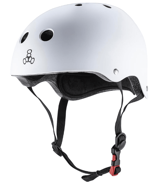 Triple Eight Dual Certified Helmet Large / Extra Large White Matte 604352030182 No Promo Code Needed!