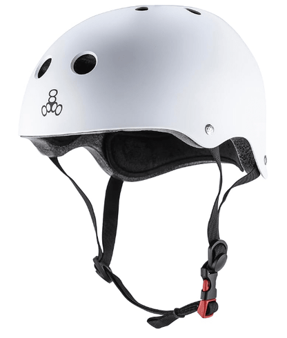 Triple Eight Dual Certified Helmet Large / Extra Large White Matte 604352030182 No Promo Code Needed!