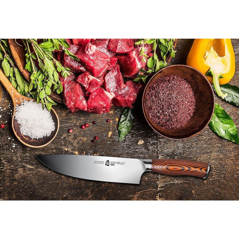 TUO Fiery 8 inch Chef Knife - No Promo Code Needed!