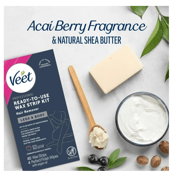 Veet Wax Strips Kit Shea Butter and Berry Fragrance - No Promo Code Needed!