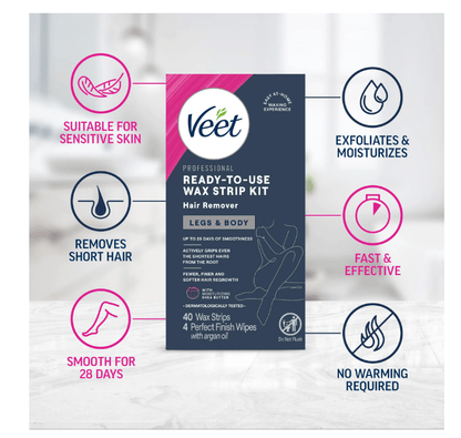 Veet Wax Strips Kit Shea Butter and Berry Fragrance - No Promo Code Needed!